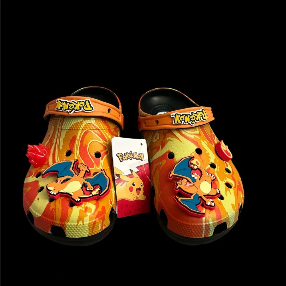 Crocs Pokémon Charizard Clogs with Poke Ball‎ Jibbitz Size 8 men’s/ 10 women’s